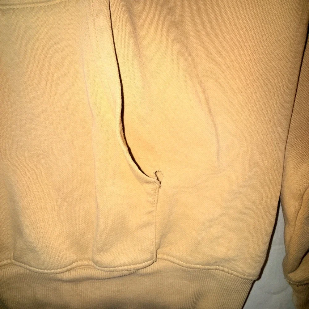 The‎ North Face Hoodie Mens M Yellow Good Pullover Logo Sweatshirt